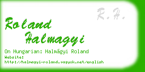 roland halmagyi business card